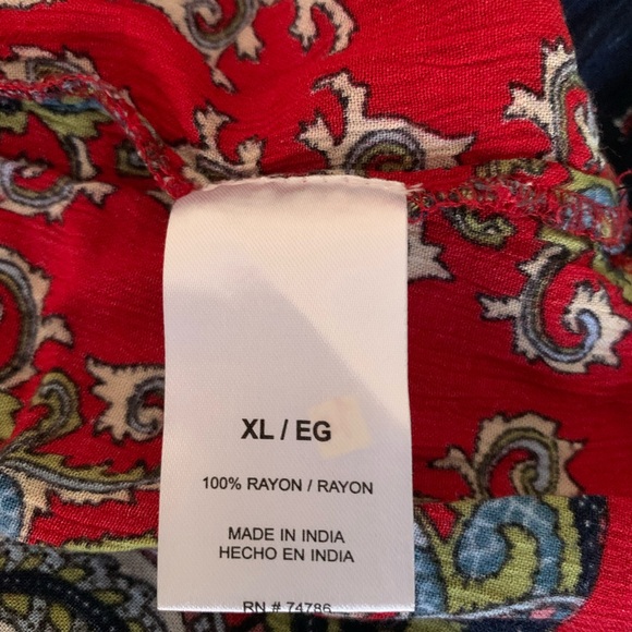 Biła sleeveless Boho tank top with tassels   Size XL - Picture 11 of 12